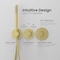 Kibi Circular 2 Function Thermostatic Shower System With Rough In Valve- Brushed Gold KSF410BG - alternate 5